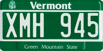 VT license plate XMH945