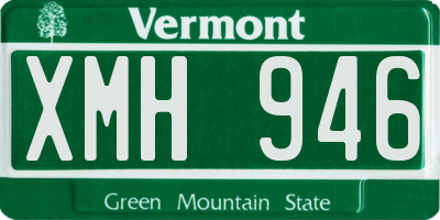 VT license plate XMH946