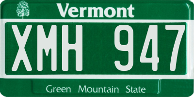VT license plate XMH947