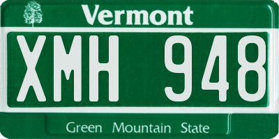 VT license plate XMH948