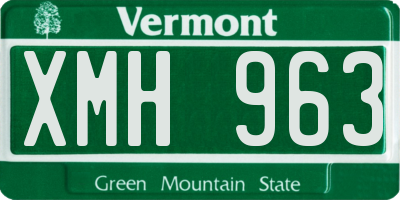 VT license plate XMH963