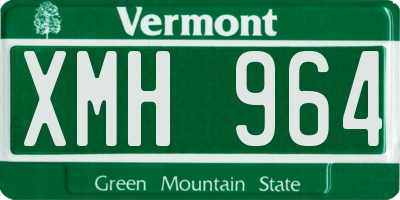 VT license plate XMH964
