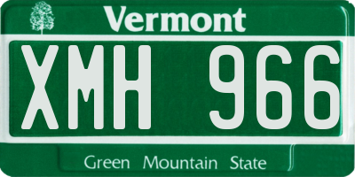 VT license plate XMH966