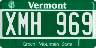 VT license plate XMH969