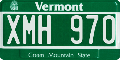 VT license plate XMH970