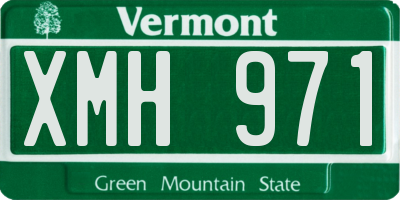 VT license plate XMH971