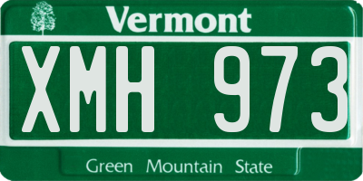VT license plate XMH973