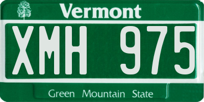 VT license plate XMH975