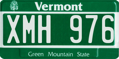 VT license plate XMH976