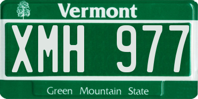 VT license plate XMH977