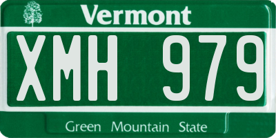 VT license plate XMH979