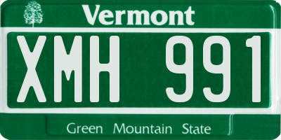VT license plate XMH991