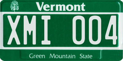 VT license plate XMI004