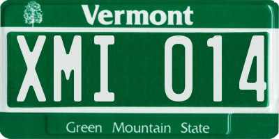 VT license plate XMI014