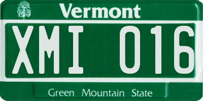 VT license plate XMI016
