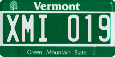 VT license plate XMI019