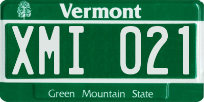 VT license plate XMI021