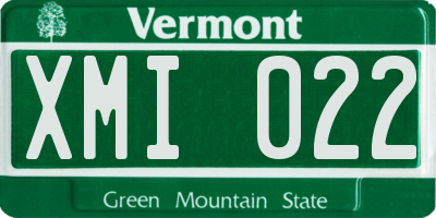 VT license plate XMI022