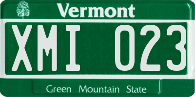 VT license plate XMI023