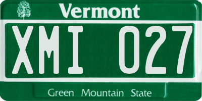 VT license plate XMI027