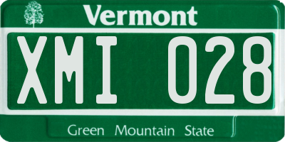 VT license plate XMI028