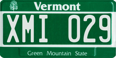 VT license plate XMI029