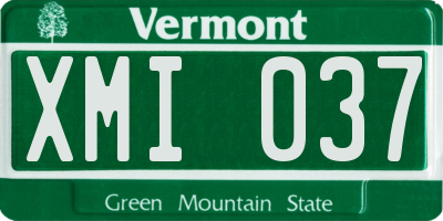 VT license plate XMI037