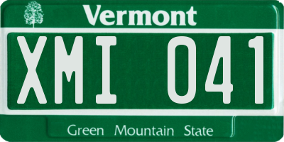 VT license plate XMI041