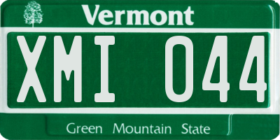 VT license plate XMI044