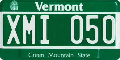 VT license plate XMI050