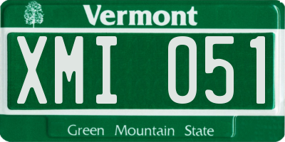 VT license plate XMI051