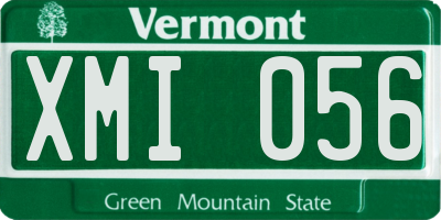 VT license plate XMI056