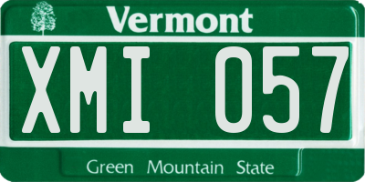 VT license plate XMI057