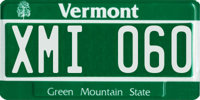 VT license plate XMI060