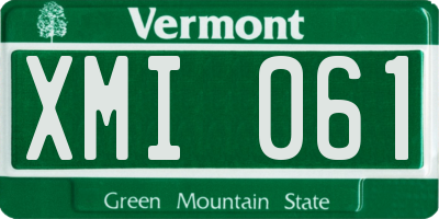 VT license plate XMI061