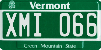 VT license plate XMI066