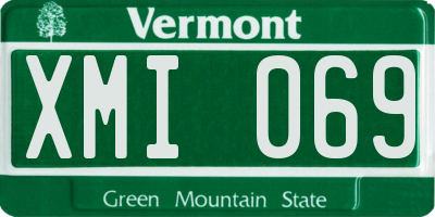 VT license plate XMI069