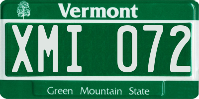 VT license plate XMI072
