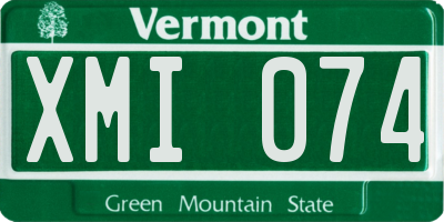 VT license plate XMI074