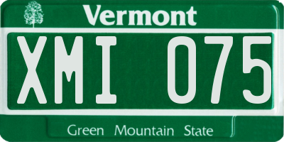 VT license plate XMI075