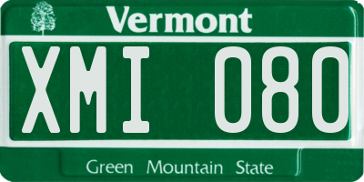 VT license plate XMI080