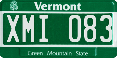 VT license plate XMI083