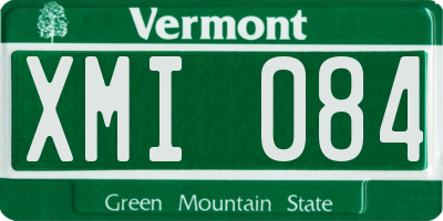 VT license plate XMI084