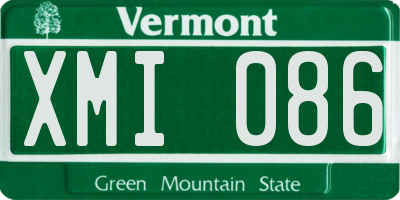 VT license plate XMI086