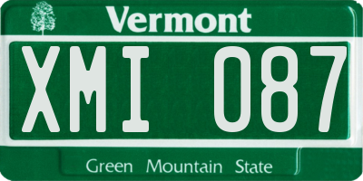 VT license plate XMI087
