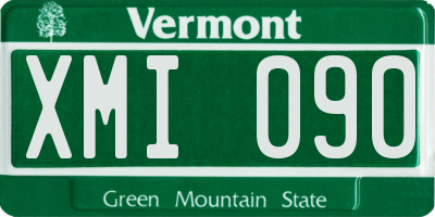 VT license plate XMI090