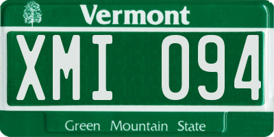 VT license plate XMI094