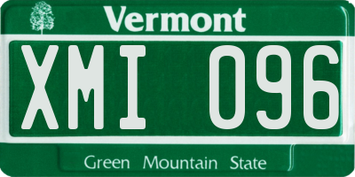 VT license plate XMI096