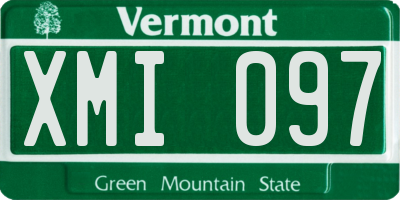 VT license plate XMI097