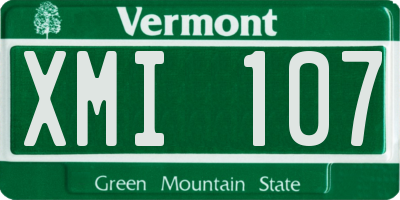 VT license plate XMI107